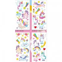 Naklejki z brokatem jednorożce MIX. Wydawca: Brewis. SmakLiter.pl Opakowanie Naklejki z brokatem jednorożce MIX