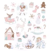 Opakowanie Naklejki z brokatem pastels 25szt