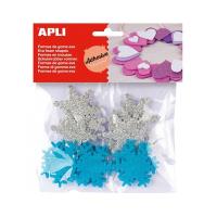 Opakowanie Naklejki z brokatem płatki śniegu 22szt