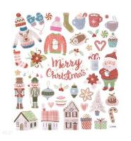 Naklejki z brokatem przytulne święta 43szt. Wydawca: Dalprint. SmakLiter.pl Opakowanie Naklejki z brokatem przytulne święta 43szt