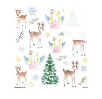 Naklejki z brokatem sarenki i aniołki 27szt. Wydawca: Dalprint. SmakLiter.pl Opakowanie Naklejki z brokatem sarenki i aniołki 27szt