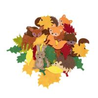 Naklejki z filcu jesień 35szt. Wydawca: Brewis. SmakLiter.pl Opakowanie Naklejki z filcu jesień 35szt