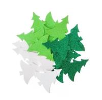 Naklejki z pianki brokat choinki 30szt. Wydawca: Dalprint. SmakLiter.pl Opakowanie Naklejki z pianki brokat choinki 30szt