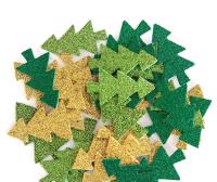 Opakowanie Naklejki z pianki brokat choinki 30szt