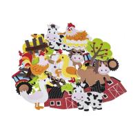 Naklejki z pianki wieś 36szt. Wydawca: Brewis. SmakLiter.pl Opakowanie Naklejki z pianki wieś 36szt