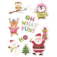 Opakowanie Naklejki żelowe wesołe święta 8szt