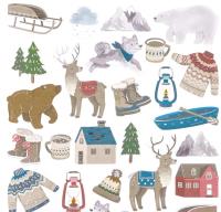 Opakowanie Naklejki zimowa kraina 26szt
