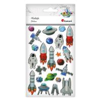 Opakowanie Naklejki żywica kosmos 23szt mix