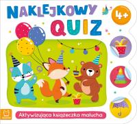 Okładka książki Naklejkowy quiz 4+ Aktywizująca książeczka malucha