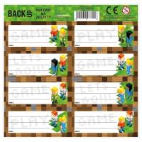 Opakowanie Nalepki na zeszyty BackUp 4 A 61 (25szt) DERFORM