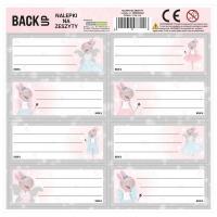 Opakowanie Nalepki na zeszyty BackUp 4 A 62 (25szt) DERFORM