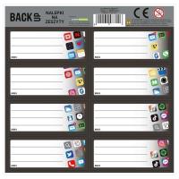 Opakowanie Nalepki na zeszyty BackUp 4 A 62 (25szt) DERFORM