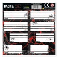 Opakowanie Nalepki na zeszyty BackUp Pająki (25szt)