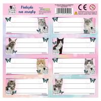 Opakowanie Nalepki na zeszyty Cleo i Frank Kotki (25szt)