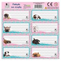 Opakowanie Nalepki na zeszyty Cleo i Frank Pieski (25szt)