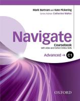 Navigate Advanced C1 Student's Book with DVD-ROM and Online Skills. Autor: Catherine Walter, Mark Bartram, Kate Pickering. SmakLiter.pl Okładka książki Navigate Advanced C1 Student's Book with DVD-ROM and Online Skills