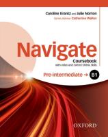 Navigate Pre-Intermediate B1 + Coursebook with DVD. Autor: Krantz Caroline, Julie Norton. SmakLiter.pl Okładka książki Navigate Pre-Intermediate B1 + Coursebook with DVD