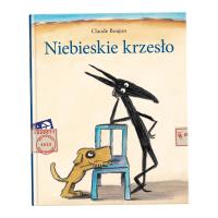 Niebieskie krzesło. Autor: Boujon Claude. SmakLiter.pl Okładka książki Niebieskie krzesło