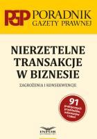 Nierzetelne transakcje w biznesie. Autor: Radosław Borowski, Marcin Kopczyk. SmakLiter.pl Okładka książki Nierzetelne transakcje w biznesie