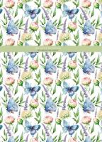 Opakowanie Notatnik 145x197/48K kratka kwiaty i motyle FRESH