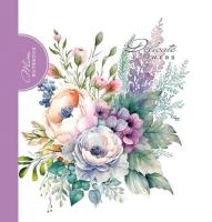 Opakowanie Notatnik ozdobny 100x100/48K kratka Bukiet fiolet