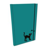 Notes A5 gładki z gumką Soft Touch lakier UV kot morski. Wydawca: EV-Corp. SmakLiter.pl Opakowanie Notes A5 gładki z gumką Soft Touch lakier UV kot morski