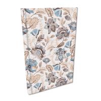 Opakowanie Notes A5 kratka Soft Touch Paisley kwiaty kawowe