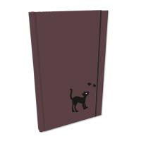 Opakowanie Notes A5 kratka z gumką kot w śliwce BB230023