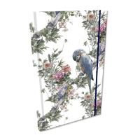 Opakowanie Notes A5 kratka z gumką Soft Touch Boho Papugi