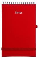 Opakowanie Notes A5 Vivella na spirali z gumką czerwony