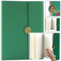 Opakowanie Notes biurowy A5 linia na magnes z obiciem zielony