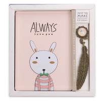 Opakowanie Notes drewniany zając 130x185 mm 128 kartek