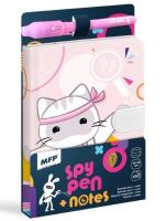 Opakowanie Notes fioletowy 100K linia Spy + długopis UV