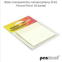 Opakowanie Notes transparentny samoprzylepny 75x75mm 50K