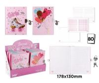 Opakowanie Notes z kłódką 178x130mm Big Dream Girls MIX