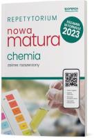 Nowa matura 2023 Chemia repetytorium zakres rozszerzony. Autor: Opracowanie zbiorowe. SmakLiter.pl Okładka książki Nowa matura 2023 Chemia repetytorium zakres rozszerzony