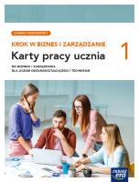 Nowe Biznes i zarządzanie KROK W BIZNES I ZARZĄDZANIE karty pracy 1 liceum i technikum zakres podstawowy. Autor: Aneta Depczyńska, Garbacik Katarzyna, Joanna Kozub. SmakLiter.pl Okładka książki Nowe Biznes i zarządzanie KROK W BIZNES I ZARZĄDZANIE karty pracy 1 liceum i technikum zakres podstawowy