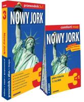 Nowy Jork 3w1: przewodnik + atlas + mapa w.2025. Autor: Katarzyna Byrtek. SmakLiter.pl Okładka książki Nowy Jork 3w1: przewodnik + atlas + mapa w.2025