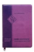 Okładka książki Nowy Testament NPD fioletowa z paginatorami