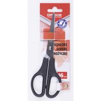 Nożyczki 16cm czarne. Wydawca: Office. SmakLiter.pl Opakowanie Nożyczki 16cm czarne