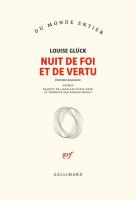 Nuit de foi et de vertu (Du monde entier). Autor: Gluck Louise. SmakLiter.pl Okładka książki Nuit de foi et de vertu (Du monde entier)