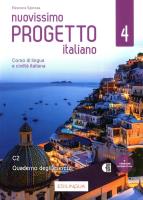 Nuovissimo Progetto italiano 4  Zeszyt ćwiczeń. Autor: Eleonora Spinosa. SmakLiter.pl Okładka książki Nuovissimo Progetto italiano 4  Zeszyt ćwiczeń