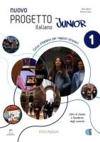 Nuovo Progetto italiano Junior 1. DVD + CD. Autor: Marin Telis, Caon Fabio. SmakLiter.pl Okładka książki Nuovo Progetto italiano Junior 1. DVD + CD