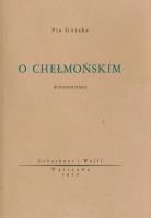 Okładka książki O Chełmońskim. Wspomnienia