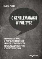 Okładka książki O gentlemanach w polityce