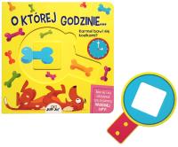 O której godzinie…? Książka z magiczną lupą. Autor: Mancini Paolo, Leone Luca. SmakLiter.pl Okładka książki O której godzinie…? Książka z magiczną lupą