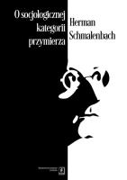 O socjologicznej kategorii przymierza. Autor: Schmalenbach Herman. SmakLiter.pl Okładka książki O socjologicznej kategorii przymierza