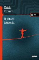 O sztuce istnienia. Autor: Erich Fromm. SmakLiter.pl Okładka książki O sztuce istnienia