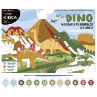Obraz malowanie po numerach Kidea Dinozaury. Wydawca: Derform. SmakLiter.pl Opakowanie Obraz malowanie po numerach Kidea Dinozaury