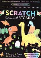 Opakowanie Obrazek do zdrapywania Dinozaury 9szt